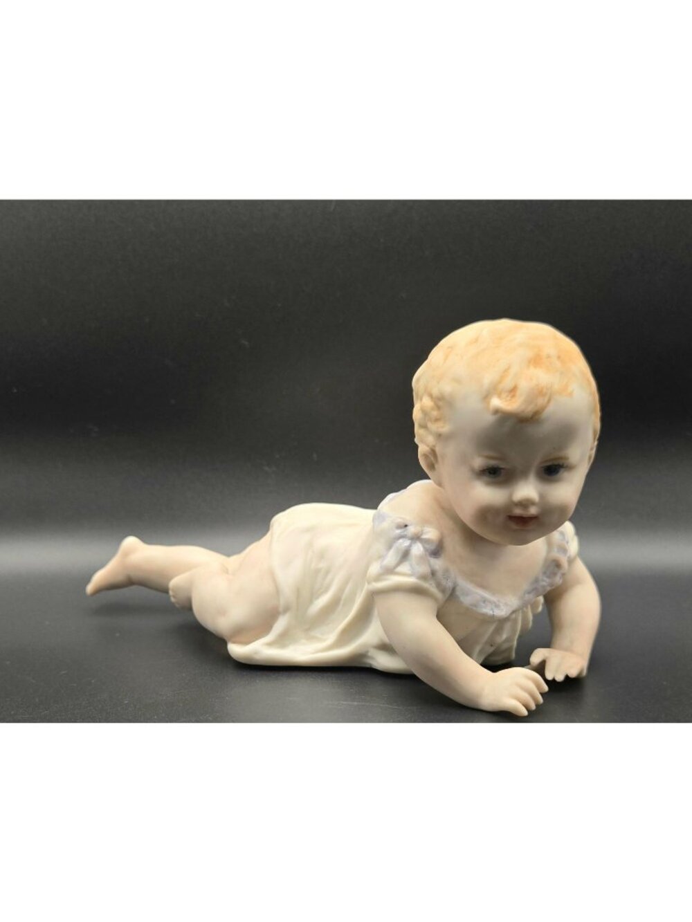 Porcelain Baby Piano Baby Figurine Vintage 1996 SCS Mark
